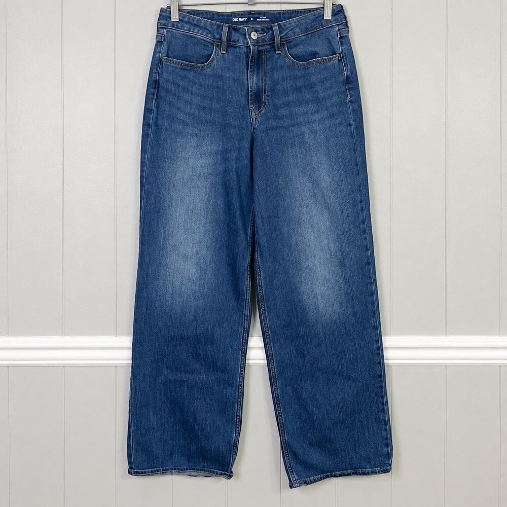 Old Navy Women’s Size 8 High Rise WOW Wide Leg Blue Jeans